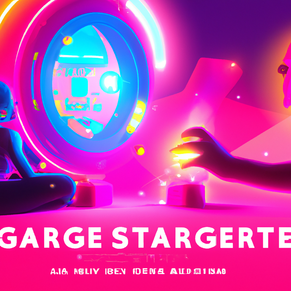 NeonFoundry hero scene: players testing a colorful prototype